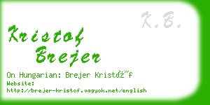 kristof brejer business card